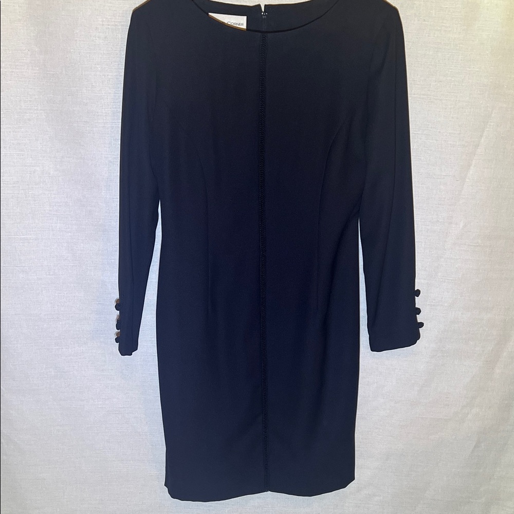 Casual Corner Black Long Sleeve Dress